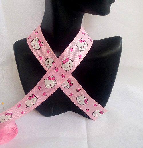 Hello Kitty  1 inch grosgrain Ribbon #5