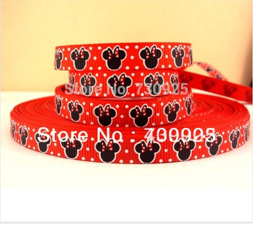 Minnie mouse 3/8 grosgrain Ribbon #4