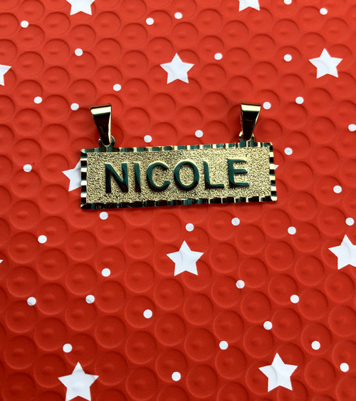 14k gold filled  Nicole Block nameplate #2