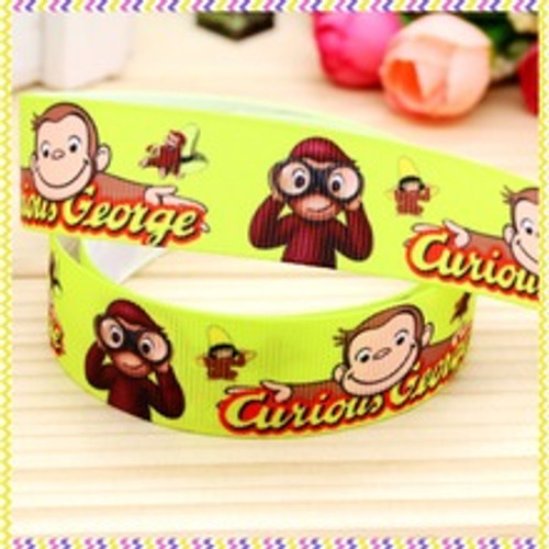 Curious George 7/8 grosgrain Ribbon #1