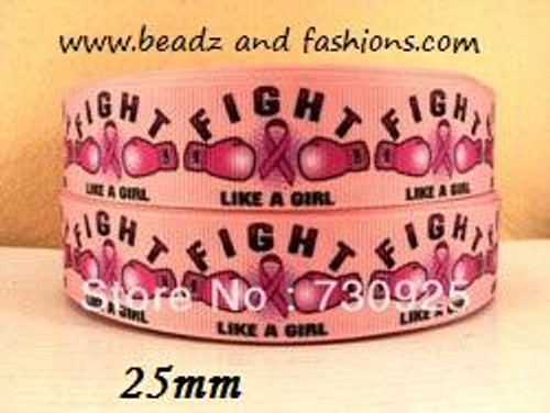 Breast  Cancer 1 inch grosgrain Ribbon #6