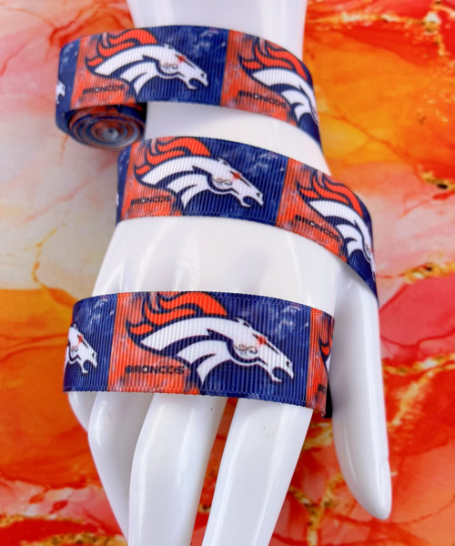 5 yards Broncos 7/8 sports Ribbon