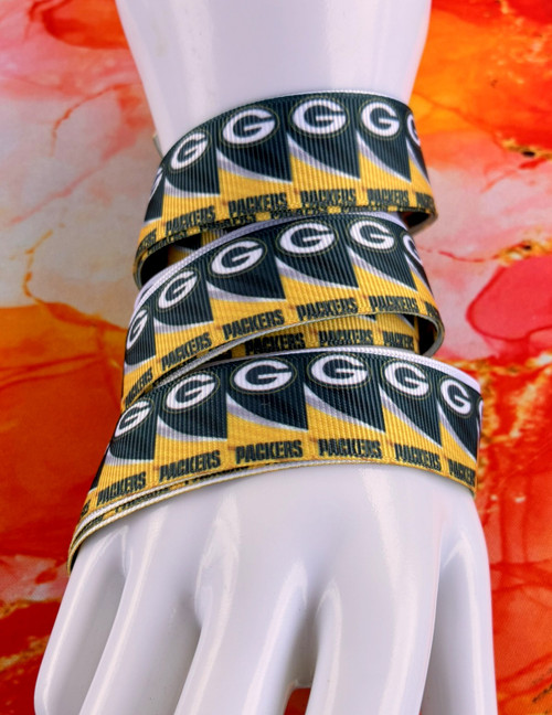 5 yards Greenbay 7/8 sports Ribbon