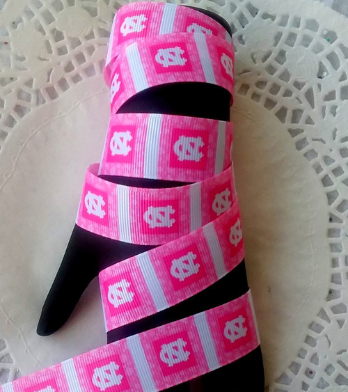 Tar Heel Pink 7/8 sports Ribbon