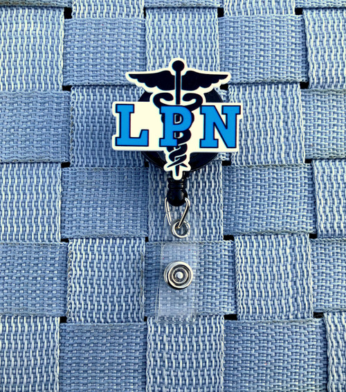 LPN blue planar badge reel.