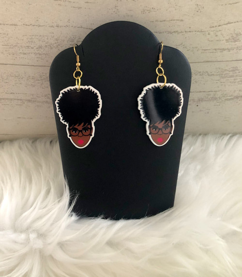 Afro Queen planar earrings #4.