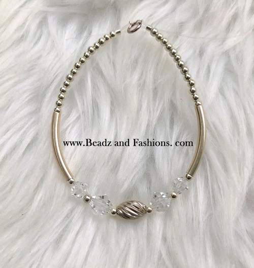 Sterling silver twist skinny bangle