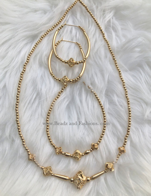 14kT All Gold 3pc Nugget set #1