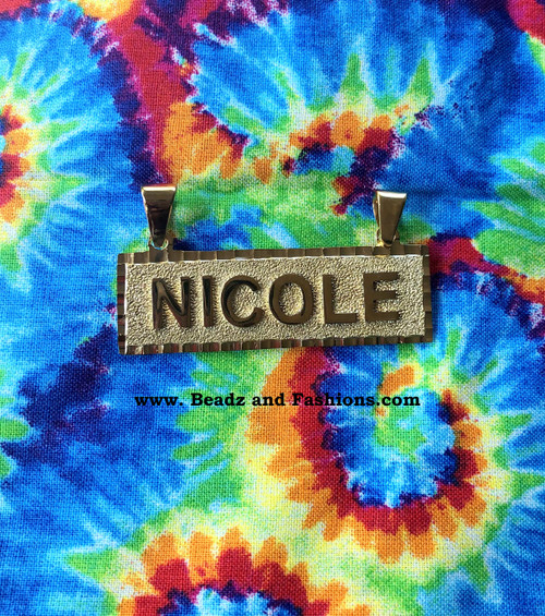 14k gold filled ANY SIZE Block nameplate #9