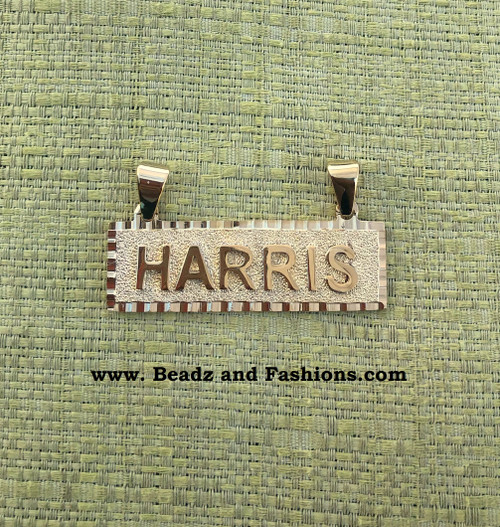 14k gold filled ANY SIZE Block nameplate #12