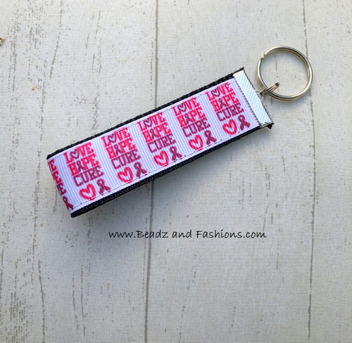 Breast cancer cure fob Keychain  #2