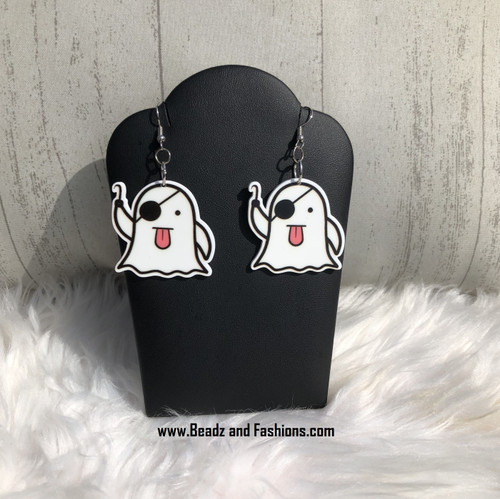 Halloween ghost planar earrings #2