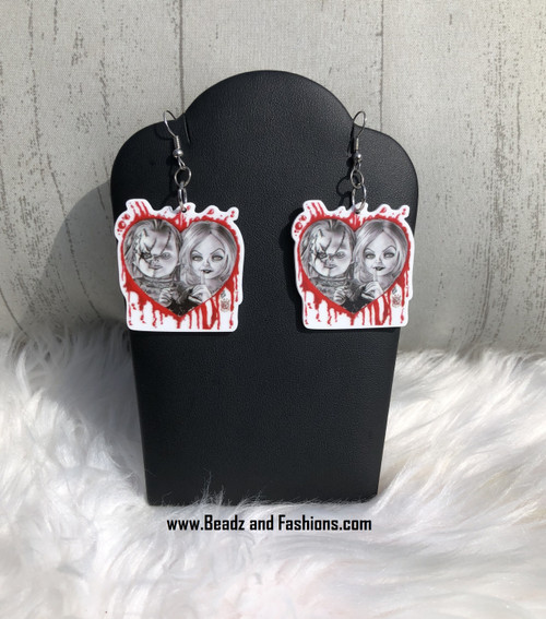 Halloween Chucky planar earrings