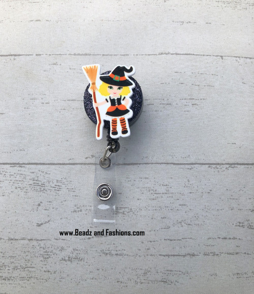 Halloween witch planar badge reel