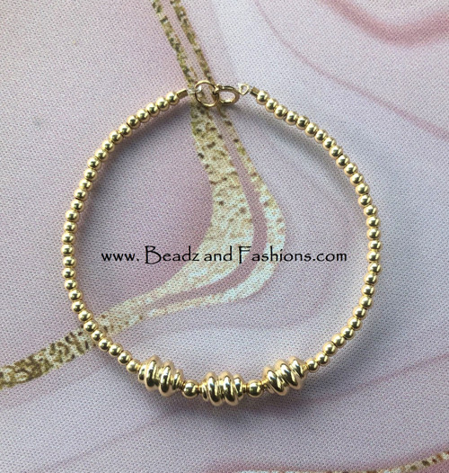 14k all gold spiral bracelet
