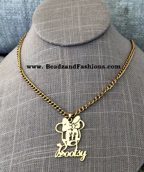 14k gold filled Minnie nameplate #6