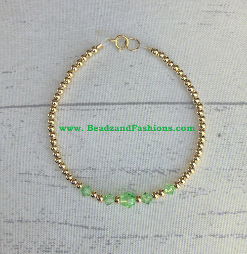 14k gold August bracelet kids #1