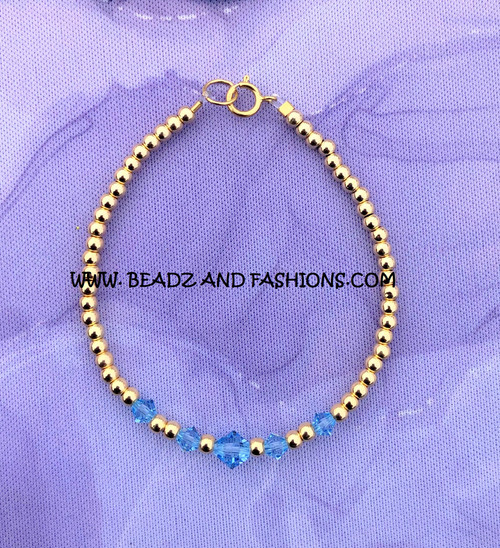 14k gold March bracelet kids #1