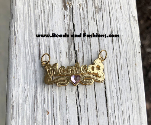 14k gold filled 3D ANY NAME small 3D nameplate #1