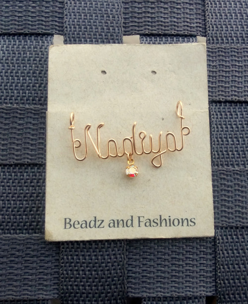 14k gold filled Kids wire nameplate