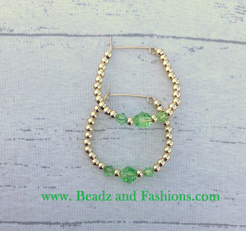 14k gold Medium August hoop earrings