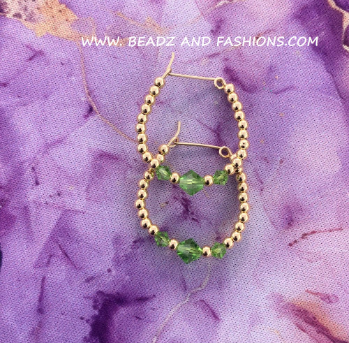 14k gold Medium August hoop earrings