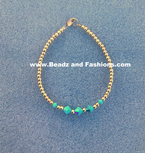 14k gold Turquiose Birthstone bracelet