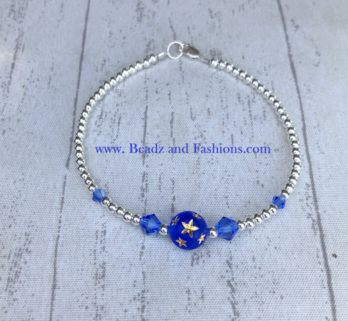 Sterling Silver blue stardust bracelet
