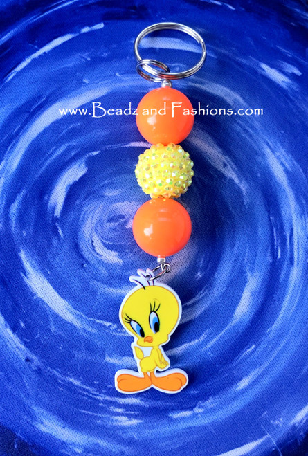 Tweety Bird Ball Keychain