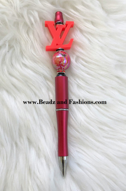 Custom" Logo" red Beadable pen #1