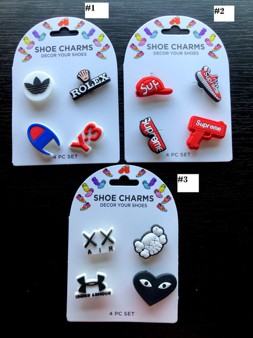 4pc Sneaker watch assorted  Croc shoe charm