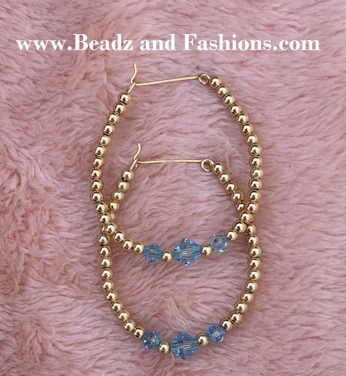 14k gold Large March earrings