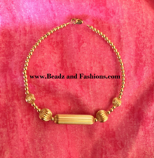 14k gold all gold tube bracelet #4