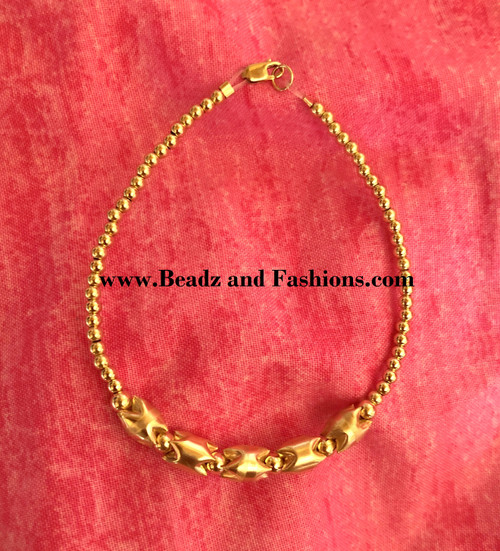 14k all gold shark tooth bracelet #4