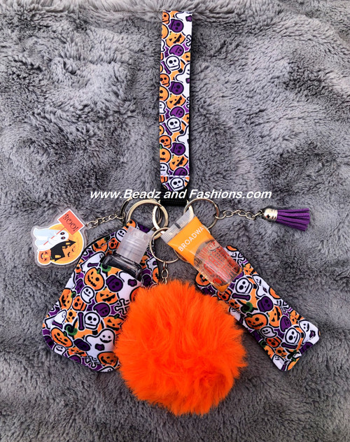 Halloween Lip gloss & hand sanitizer Keychain #1