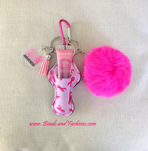 Breast Cancer Lip gloss Keychain #2