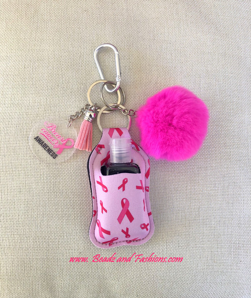 Breast Cancer Hand sanitizer  Keychain #1