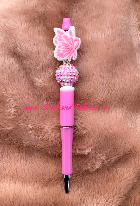 Custom Breast Cancer Beadable pen #2