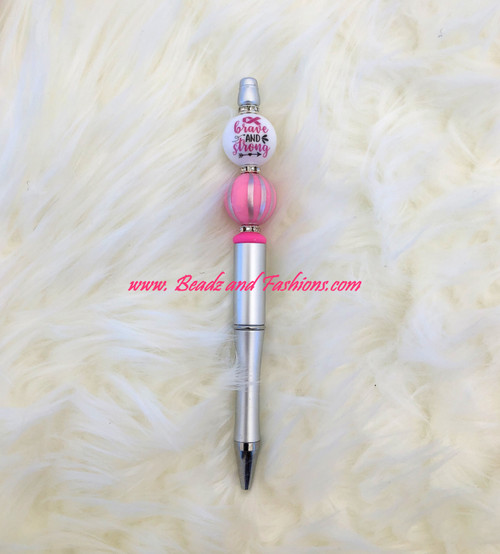 Custom Breast Cancer Beadable pen #3