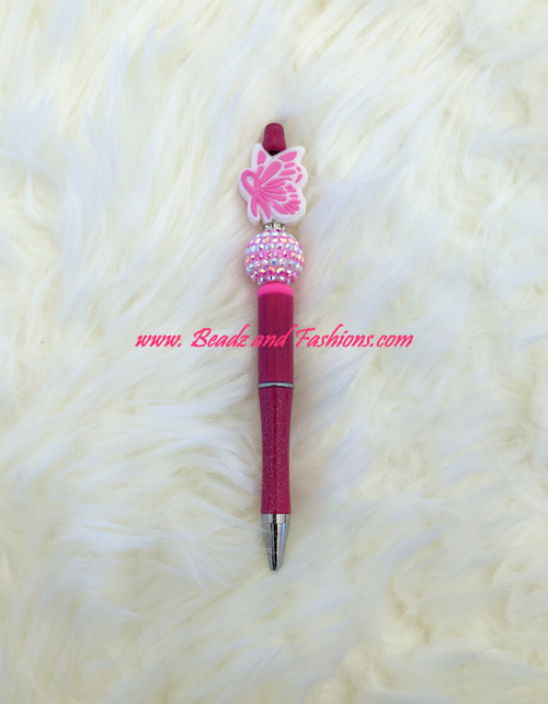 Custom Breast Cancer Beadable pen #4