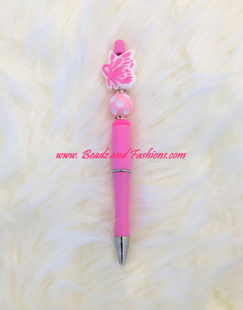 Custom Breast Cancer Beadable pen #5