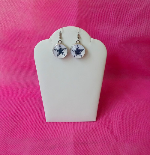 Cowboys snap charm earrings