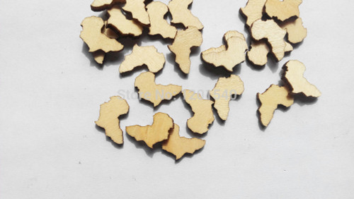 10pc small Africa unfinished wood craft diy chips