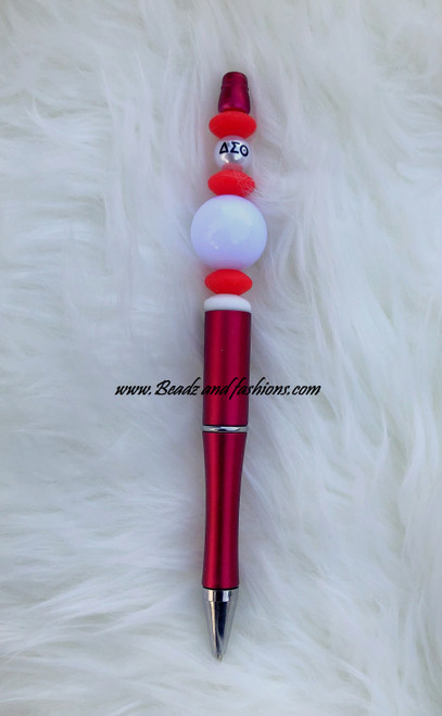 Red & white Beadable pen #2