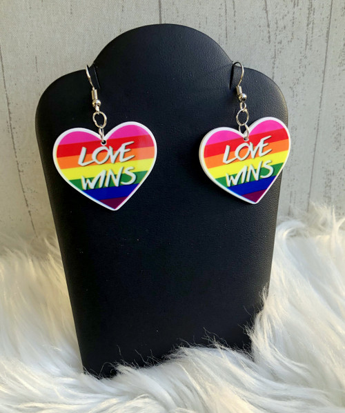 Rainbow love wins earrings