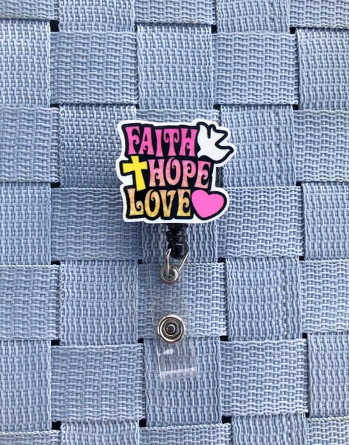 Faith hope love badge reel