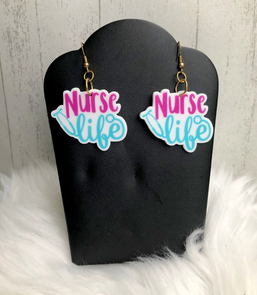 Nurse Life dangle#2 earrings