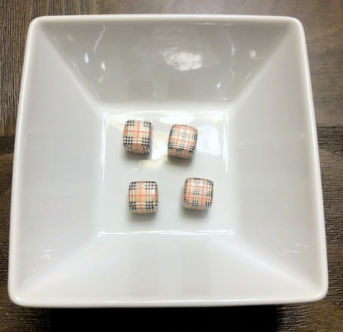 14mm  stripe cube acrylic bead