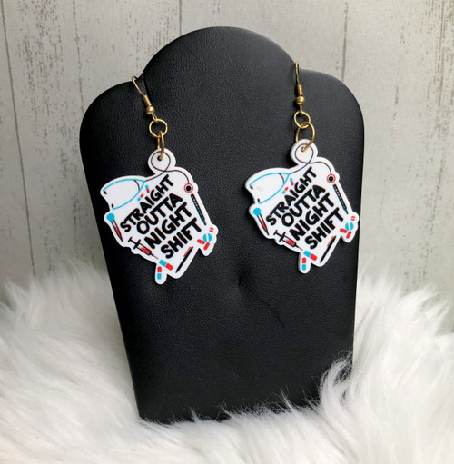 Straight outta night shift dangle earrings