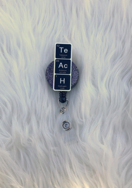 Science teacher black badge reel